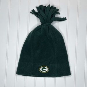 NFL GameDay Green Bay Packers Winter Hat Green Fleece Beanie Hat with Tassel OS